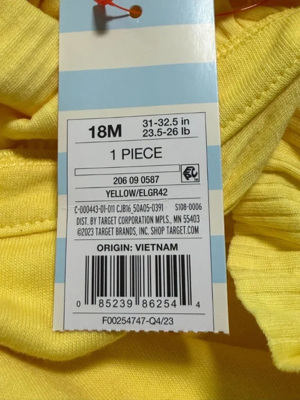 NWT Baby Cat & Jack Yellow Ruffle Bubble Romper 18M Adjustable Straps